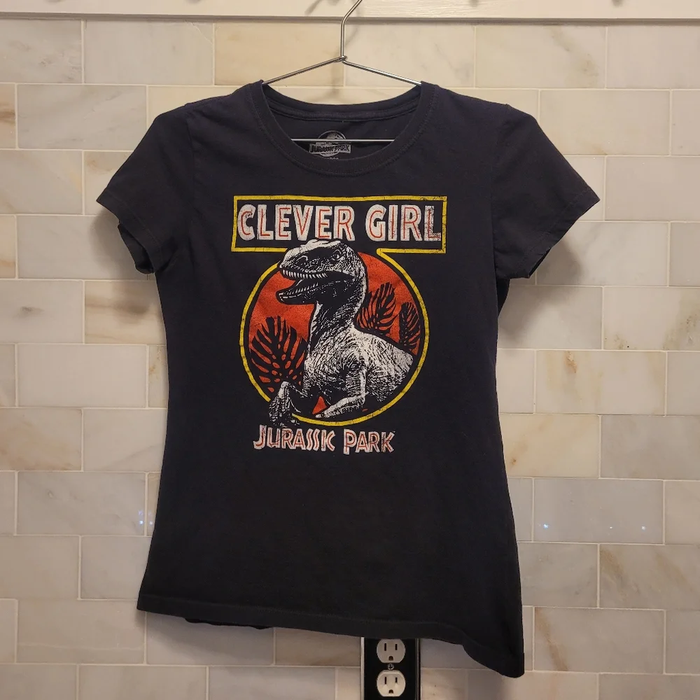 "Clever Girl" Jurassic Park Large Tshirt Black - Picture 1 of 3